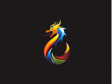 Logotipo de fotografía de dragón
