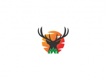 Deer In Sunset Logo