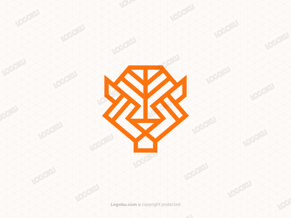 Logo Kepala Harimau Minimalis