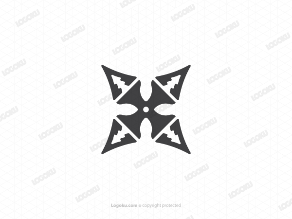 Logo Pohon Dan Huruf X