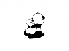 Logotipo de almohada Panda