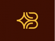 Logotipo de letra B brillante
