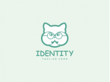 Logotipo de personaje de gato