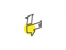 Logotipo de línea de pájaro simple