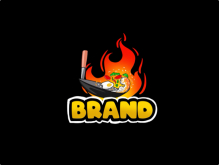 Logotipo de arroz frito picante