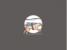 Logo Anjing Berlari Cepat
