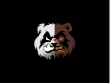 Panda And Bear Esport Gaming Mascot Logo