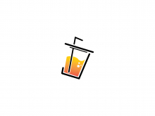 Logotipo de la taza de bebidas