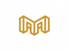 Logotipo geométrico Aa o M