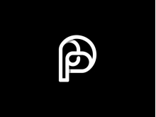 Love P Huruf Ikon Logos