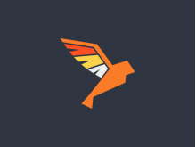 Logotipo de pájaro único
