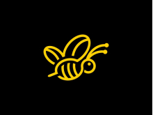 Logotipo de abeja linda