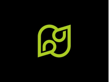 Letter N Leaf Logo