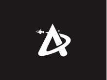 Logotipo de la letra A del avión