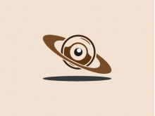 Logotipo de la lente del planeta