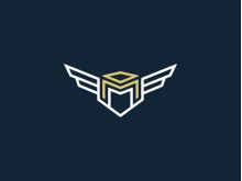 Letter M Wings Logo