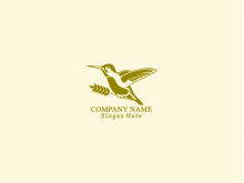 Logotipo de pájaro de cosecha
