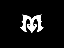 Gothic M W Logo Ornament