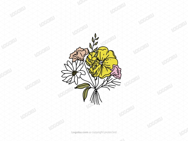 Logotipo de flor hermosa
