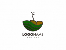 Logotipo natural-Logotipo orgánico-logotipo de planta