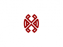 Huruf Ox Xo Line Inisial Logo
