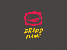 Logotipo de hamburguesa picante