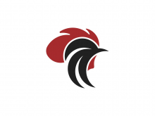 logotipo de cabeza de pollo minimalista