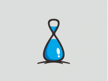 Logotipo del reloj de agua