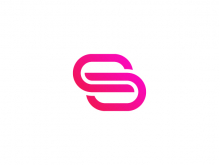 Logotipo simple de la letra S abstracta