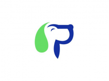 Letter P And Dog Logo
