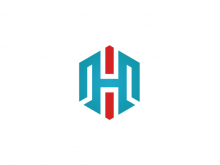 Logotipo hexagonal de la letra H
