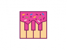 Piano Cake Logo