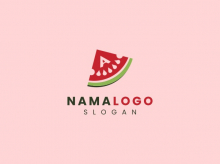 Letter A Watermelon Logo