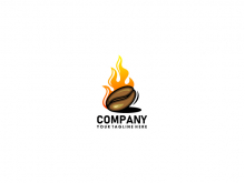 Logotipo de grano de café tostado