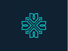 Huruf X Ditambah Logo Bergaya