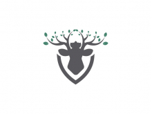 Logotipo Del Rey De Los Ciervos De La Naturaleza