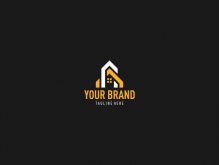 Konstruksi Logo Inisial A . Bentuk Rumah