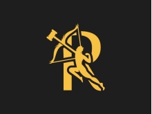 Logo Icon Letter R Archer Man Auction 