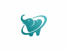Logotipo De Elefante Y Dientes