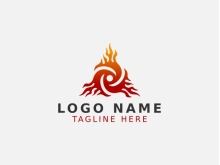 Letter A Fire Logo