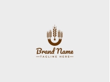 Wheat Letter U Logo