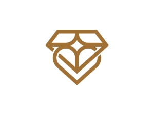 Logotipo De Diamante De Amor