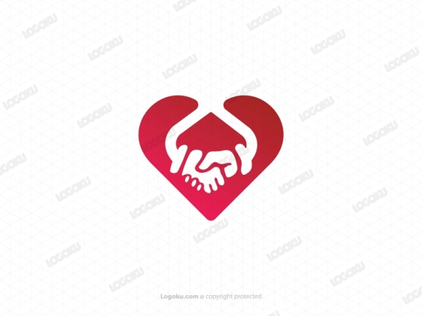 Agitar Las Manos Y El Logotipo De Amor
