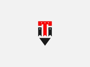 Pencil Letter Logo Tm