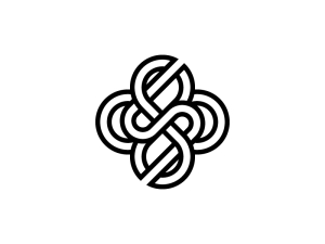 Letter S Infinity Flower Logo