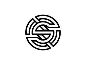 Letter S Labyrinth Logo