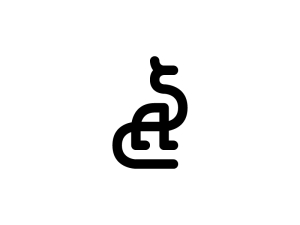 Dragón Minimalista O Letra Como Logotipo