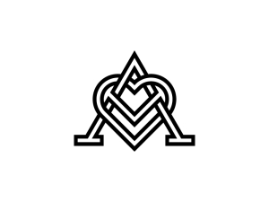 Logotipo De La Letra A Del Amor