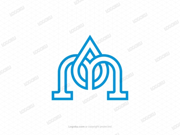 Letter M Water Logo