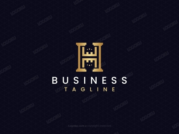 شعار حرف H الفاخر
